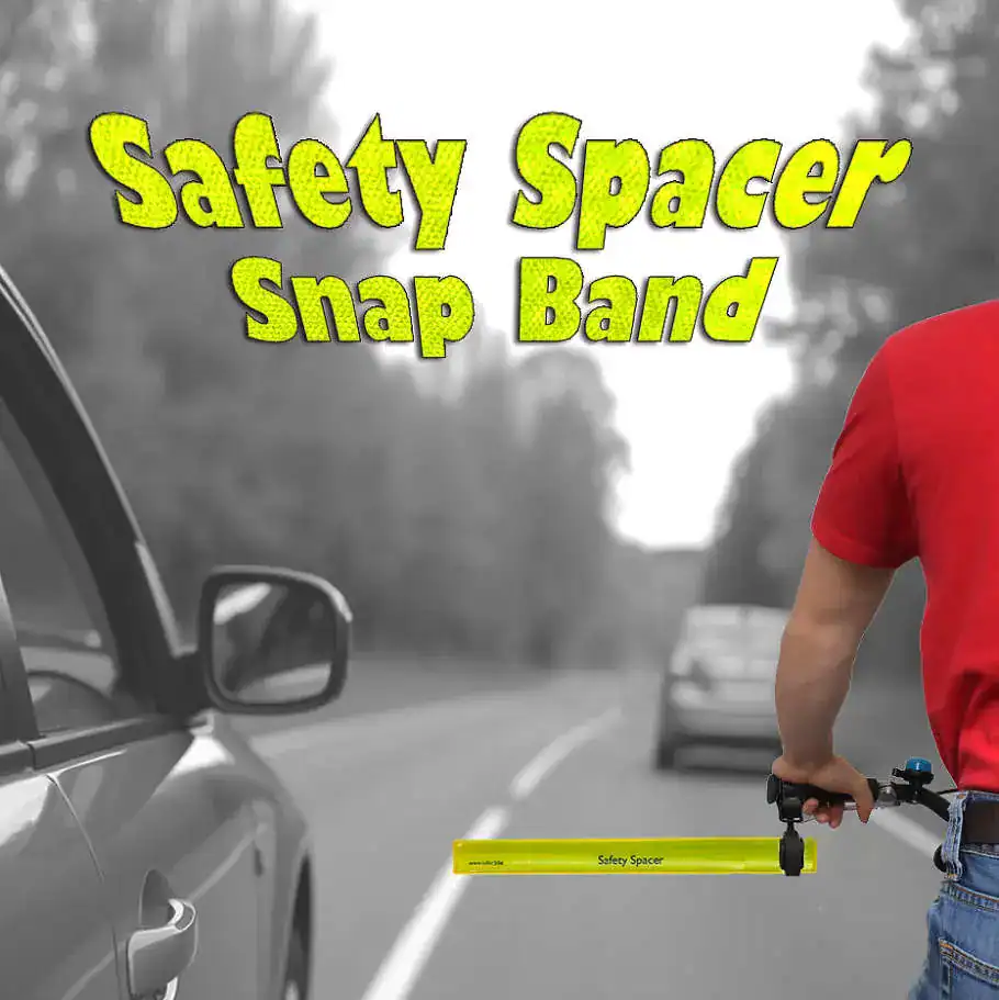 Schaffen Sie mehr Sicherheit im Straßenverkehr! Der flexible Fahrrad Abstandshalter für die Sicherheit Ihrer Fahrräder ist die flexible, hochreflektierende Distanzmarkierung für jedes Fahrrad. Das Safety Spacer Snap Band ist einfach zu montieren, kompakt und effektiv. Jetzt kaufen für mehr Sicherheit auf der Straße!